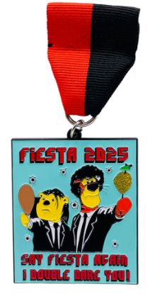 Picture of Double Dare Fiesta 2025 - Pulp Fiction Inspired Design by Israel Rico - Personal Medal for Fiesta Medals Direct